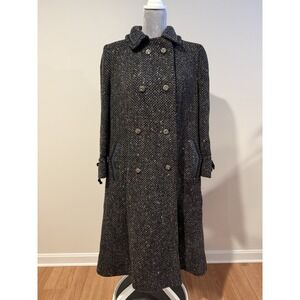 Vintage Lampert London Pure Wool Coat Made in England Women size 14 Dressy Swing